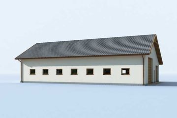  Projekt garażu G230 garaż trzystanowiskowy (SLN1455) - projekt garażu parterowego - Zdjęcie 4