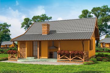  Projekt domu letniskowego Barbados dom letniskowy (SLN1699) - projekt domu letniskowego parterowego - Zdjęcie 3