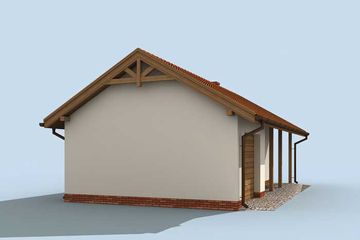  Projekt garażu G222 garaż jednostanowiskowy z pomieszczeniami gospodarczymi (SLN1461) - projekt garażu parterowego - Zdjęcie 4