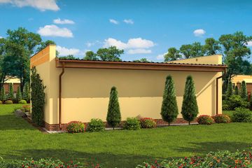  Projekt garażu G85a garaż dwustanowiskowy z pomieszczeniem gospodarczym (SLN1317) - projekt garażu parterowego - Zdjęcie 3