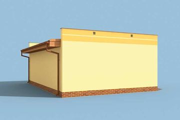  Projekt garażu G85a garaż dwustanowiskowy z pomieszczeniem gospodarczym (SLN1317) - projekt garażu parterowego - Zdjęcie 4