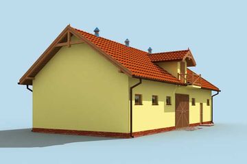  Projekt stajni S41 Stajnia dla koni - 4 boksy (SLN1468) - projekt stajni parterowego - Zdjęcie 3