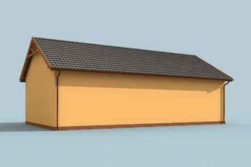  Projekt garażu G240 garaż z pomieszczeniem gospodarczym (SLN1470) - projekt garażu parterowego - Zdjęcie 4