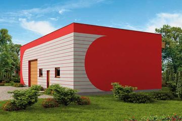  Projekt garażu G242 garaż z pomieszczeniem gospodarczym (SLN1320) - projekt garażu parterowego - Zdjęcie 3