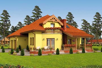  Projekt domu Bibione (SLN1476) - projekt domu parterowego z poddaszem - Zdjęcie 3