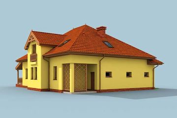  Projekt domu Bibione (SLN1476) - projekt domu parterowego z poddaszem - Zdjęcie 4