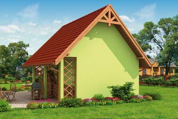  Projekt garażu G245 garaż jednostanowiskowy z poddaszem (SLN1479) - projekt garażu parterowego - Zdjęcie 3