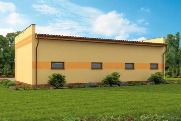  Projekt garażu G250 garaż trzystanowiskowy z pomieszczeniami gospodarczymi (SLN1481) - projekt garażu parterowego - Zdjęcie 3