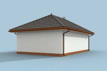  Projekt garażu G255 garaż dwustanowiskowy z pomieszczeniem gospodarczym i altaną (SLN1490) - projekt garażu parterowego - Zdjęcie 4