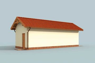  Projekt garażu G257 garaż jednostanowiskowy (SLN1491) - projekt garażu parterowego - Zdjęcie 4