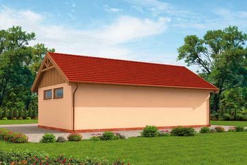  Projekt garażu G261 garaż trzystanowiskowy (SLN1495) - projekt garażu parterowego - Zdjęcie 3