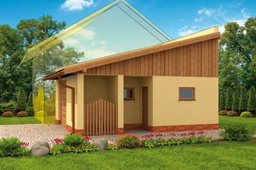  Projekt garażu GP9 garaż dostawiany (SLN1497) - projekt garażu parterowego - Zdjęcie 3