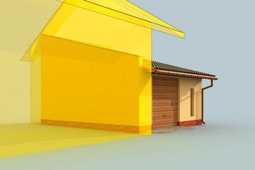  Projekt garażu GP9 garaż dostawiany (SLN1497) - projekt garażu parterowego - Zdjęcie 4