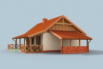  Projekt domu letniskowego Barbados 2 dom letniskowy (SLN1708) - projekt domu letniskowego parterowego - Zdjęcie 4