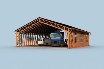  Projekt wiaty garażowej G263 Wiata garażowa (SLN1501) - projekt wiaty parterowego - Zdjęcie 4