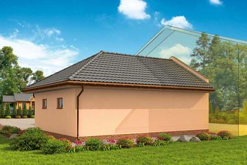  Projekt garażu GP13 garaż dostawiany trzystanowiskowy (SLN1502) - projekt garażu parterowego - Zdjęcie 3