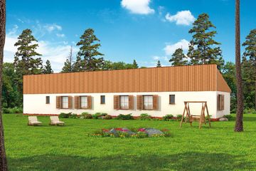  Projekt domu letniskowego Lublana 2 dom letniskowy (zabudowa szeregowa) (SLN1709) - projekt domu letniskowego parterowego - Zdjęcie 3