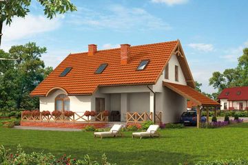  Projekt domu Miranda 2 (SLN1710) - projekt domu parterowego z poddaszem - Zdjęcie 3