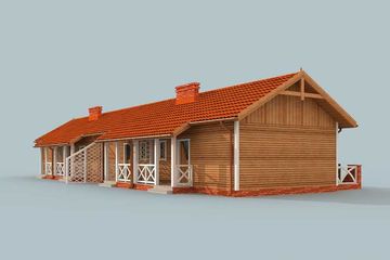  Projekt domu letniskowego Riobamba 2 dom letniskowy (zabudowa szeregowa) (SLN1713) - projekt domu letniskowego parterowego - Zdjęcie 4