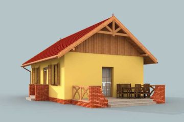  Projekt domu letniskowego Toronto dom letniskowy (SLN1506) - projekt domu letniskowego parterowego - Zdjęcie 3