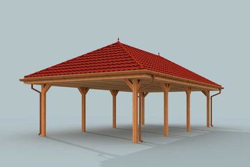  Projekt wiaty garażowej G265 Wiata garażowa (SLN1508) - projekt wiaty parterowego - Zdjęcie 3