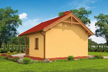  Projekt domu letniskowego Kair dom letniskowy (SLN1511) - projekt domu letniskowego parterowego - Zdjęcie 3