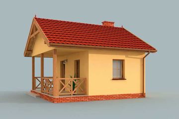  Projekt domu letniskowego Kair dom letniskowy (SLN1511) - projekt domu letniskowego parterowego - Zdjęcie 4