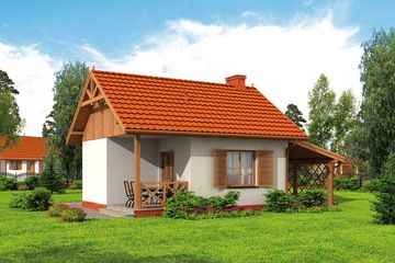  Projekt domu letniskowego Dakar dom letniskowy (SLN1519) - projekt domu letniskowego parterowego - Zdjęcie 3