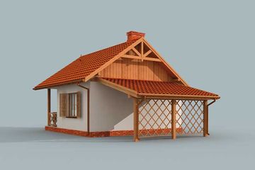  Projekt domu letniskowego Dakar dom letniskowy (SLN1519) - projekt domu letniskowego parterowego - Zdjęcie 4