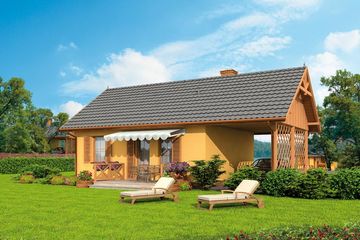  Projekt domu letniskowego Indiana dom letniskowy (SLN1521) - projekt domu letniskowego parterowego - Zdjęcie 3