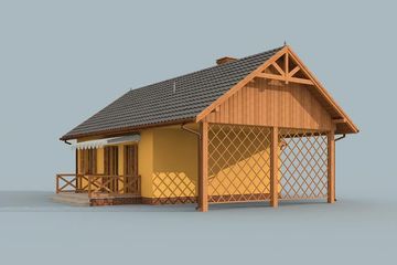  Projekt domu letniskowego Indiana dom letniskowy (SLN1521) - projekt domu letniskowego parterowego - Zdjęcie 4