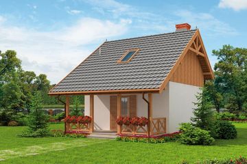  Projekt domu letniskowego Luizjana dom letniskowy z poddaszem (SLN1524) - projekt domu letniskowego parterowego - Zdjęcie 3