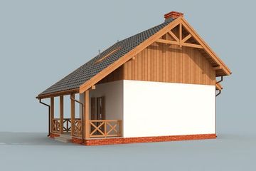  Projekt domu letniskowego Luizjana dom letniskowy z poddaszem (SLN1524) - projekt domu letniskowego parterowego - Zdjęcie 4