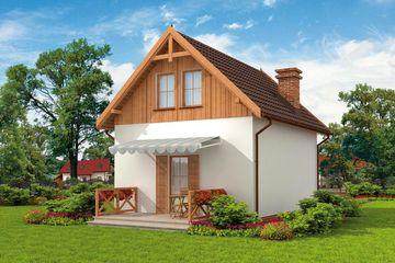  Projekt domu letniskowego Oklahoma dom letniskowy z poddaszem (SLN1527) - projekt domu letniskowego parterowego z poddaszem - Zdjęcie 3