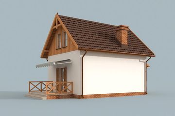  Projekt domu letniskowego Oklahoma dom letniskowy z poddaszem (SLN1527) - projekt domu letniskowego parterowego z poddaszem - Zdjęcie 4