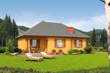  Projekt domu letniskowego San Antonio 2 dom letniskowy (SLN1530) - projekt domu letniskowego parterowego - Zdjęcie 3