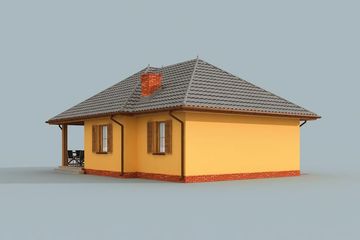  Projekt domu letniskowego San Antonio 2 dom letniskowy (SLN1530) - projekt domu letniskowego parterowego - Zdjęcie 4