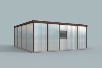  Projekt garażu GB4 Garaż blaszany jednostanowiskowy z pomieszczeniem gospodarczym (SLN1540) - projekt garażu parterowego - Zdjęcie 4