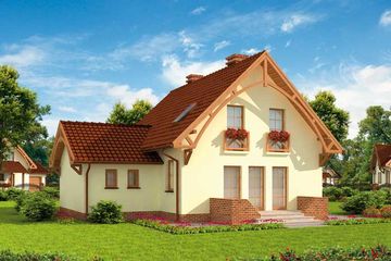  Projekt domu Santa Susana 2 (SLN1545) - projekt domu parterowego z poddaszem - Zdjęcie 3