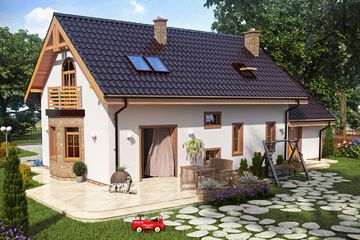  Projekt domu Atka (SKA1050) - projekt domu parterowego z poddaszem - Zdjęcie 2