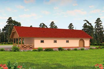  Projekt garażu G269 garaż czterostanowiskowy z pomieszczeniem gospodarczym (SLN1550) - projekt garażu parterowego - Zdjęcie 3