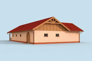  Projekt garażu G269 garaż czterostanowiskowy z pomieszczeniem gospodarczym (SLN1550) - projekt garażu parterowego - Zdjęcie 4