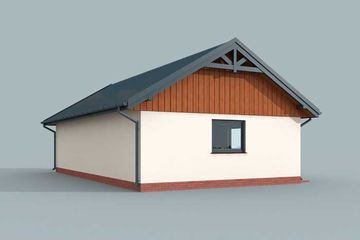  Projekt garażu G272 garaż dwustanowiskowy z pomieszczeniem gospodarczym (SLN1348) - projekt garażu parterowego - Zdjęcie 4