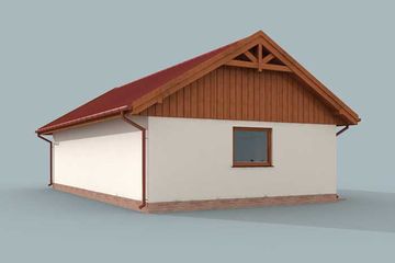  Projekt garażu G273 garaż dwustanowiskowy z pomieszczeniem gospodarczym (SLN1347) - projekt garażu parterowego - Zdjęcie 4