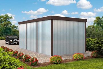  Projekt garażu GB12 projekt garażu blaszanego jednostanowiskowego (SLN1724) - projekt garażu parterowego - Zdjęcie 3