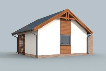  Projekt budynku gospodarczego G278 wiata garażowa (SLN1727) - projekt budynku parterowego - Zdjęcie 4