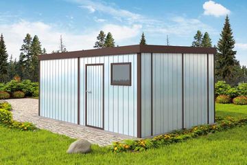  Projekt garażu GB13 projekt garażu blaszanego jednostanowiskowego (SLN1728) - projekt garażu parterowego - Zdjęcie 3