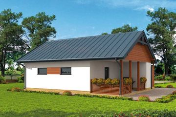  Projekt garażu G287 garaż dwustanowiskowy z pomieszczeniem gospodarczym (SLN1566) - projekt garażu parterowego - Zdjęcie 3