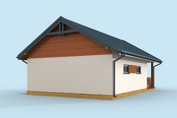  Projekt garażu G287 garaż dwustanowiskowy z pomieszczeniem gospodarczym (SLN1566) - projekt garażu parterowego - Zdjęcie 4