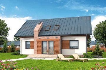  Projekt domu Davos (SLN1577) - projekt domu parterowego z poddaszem - Zdjęcie 3